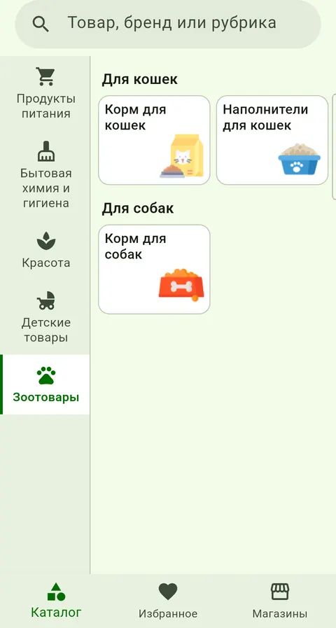 Каталог: разделы, группы и рубрики